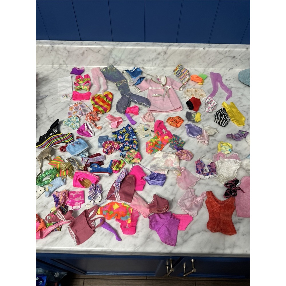 Vintage And Modern Barbie Doll Clothing And Accessories Lot